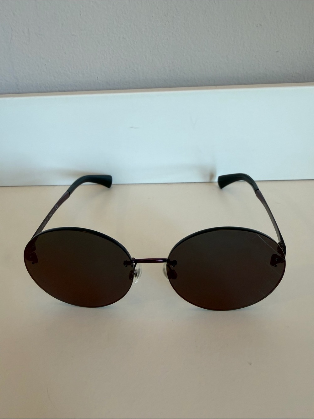 Chanel 4216 Plum Purple Rimless Round Quilted Lens Sunglasses 58-17-140